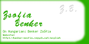 zsofia benker business card